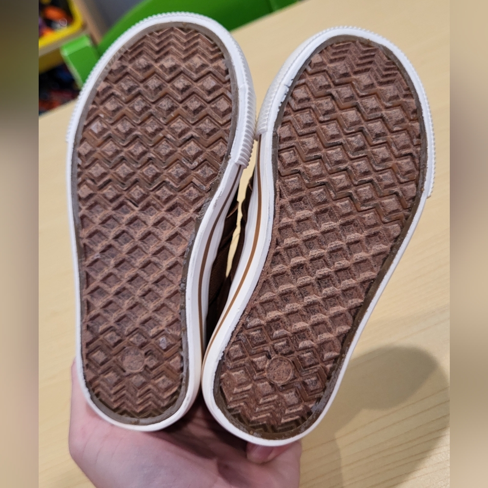Brown Slip-On Kids Shoes - Picture 9 of 10